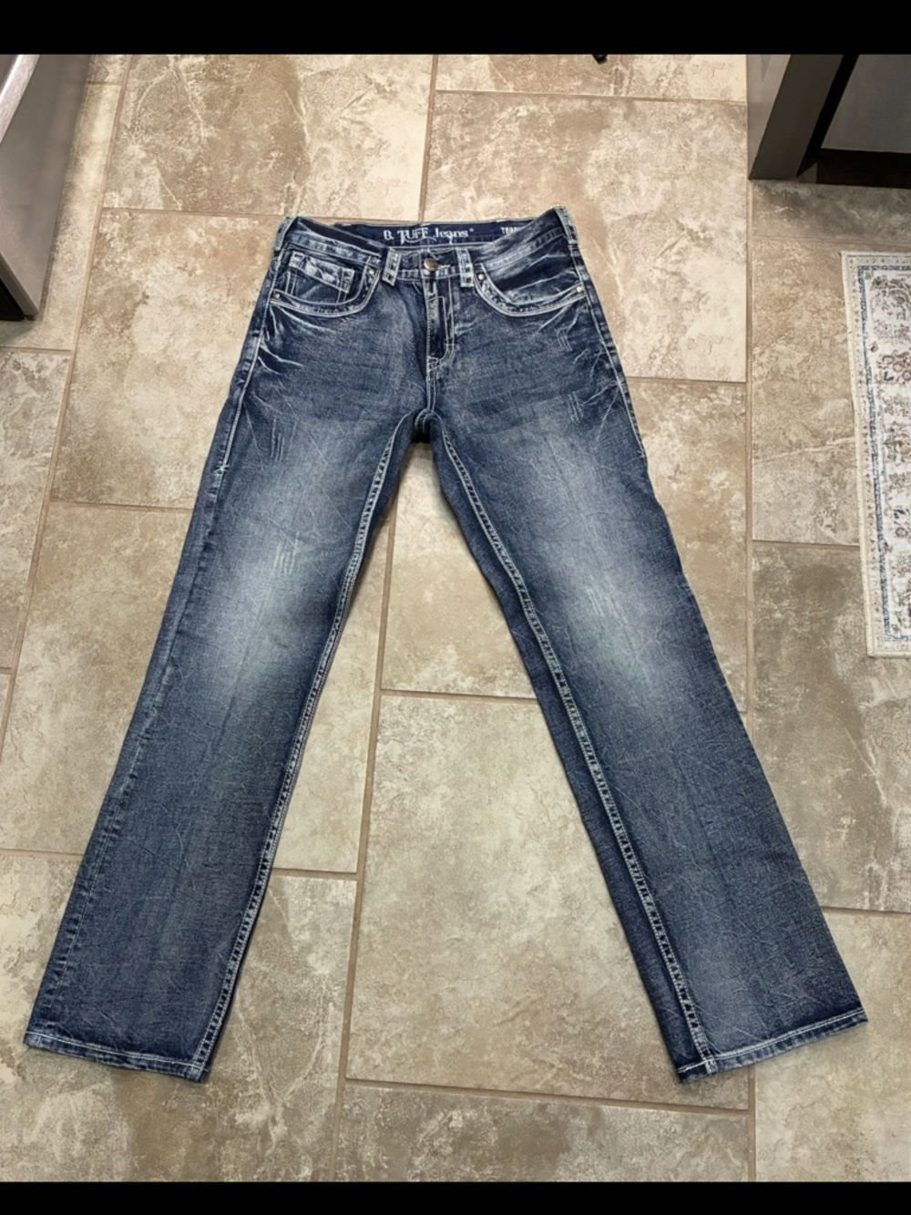 B. Tuff Torque Bootcut Jeans Mens 31x34 Medium Wash Western Cowboy Like New - Picture 5 of 13